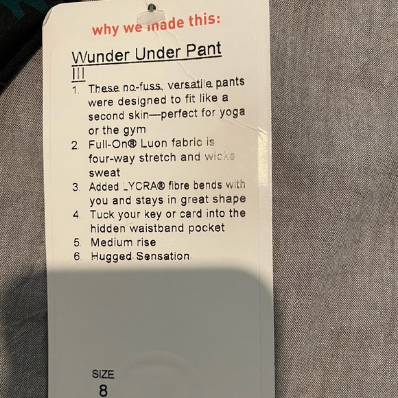 Lululemon Wunder Under *Rare* Shadow Wrap Multi - Picture 4 of 6